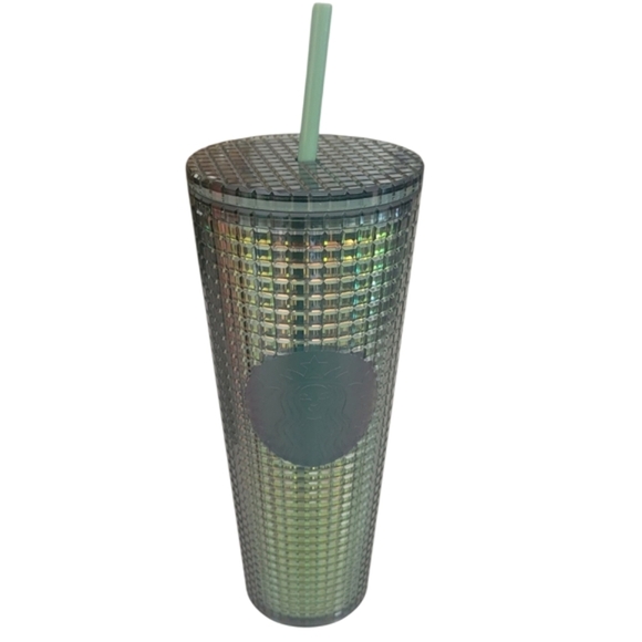 Starbucks Green Rainforest Grid Iridescent Tumbler - Picture 1 of 2